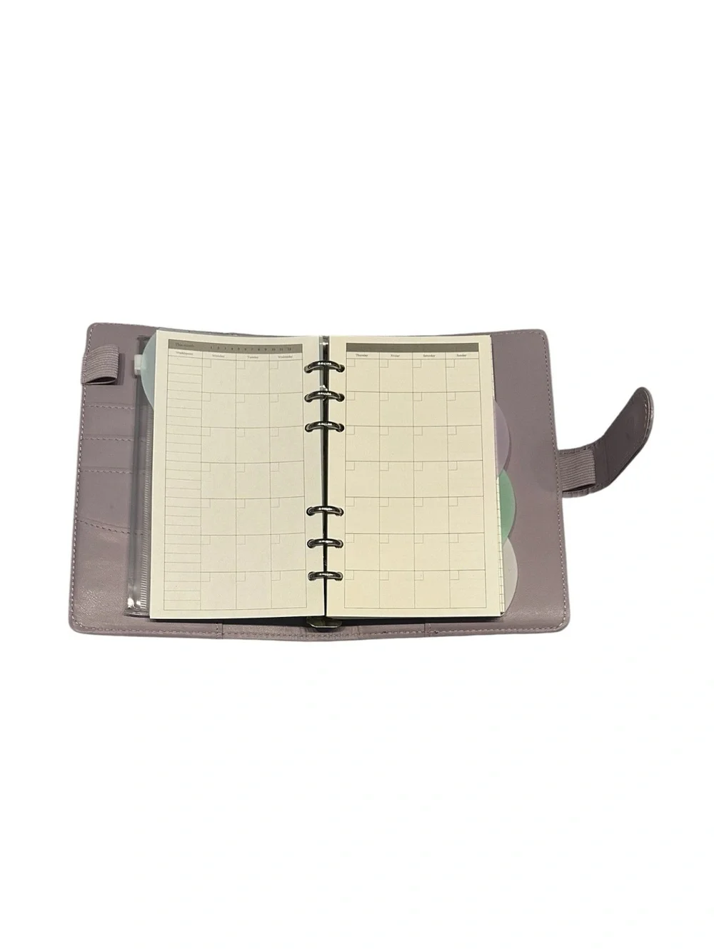 NWT Lavender A6 PU Leather 6-Ring Budget Binder Planner Bundle & Accessories